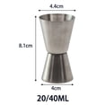 thumbnail image 2 of Jigger de acero inoxidable Leke de 15 y 30 ml, 20 y 40 ml, 25 y 50 ml, vaso medidor para cócteles y bebidas alcohólicas., 2 of 8