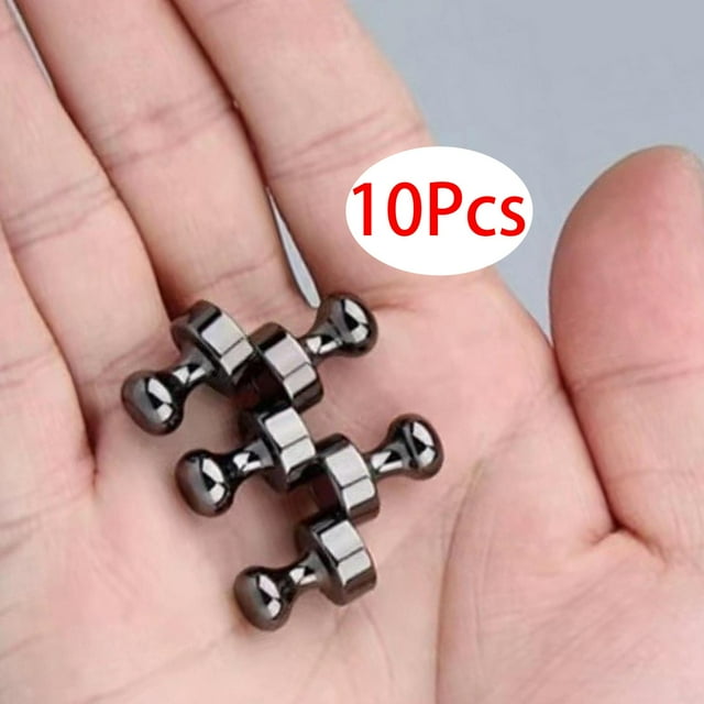 10 Pièces Push Pins Petit Réfrigérateur S pour Surface Métallique Cuisine Noir