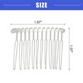 thumbnail image 3 of Vocoste 4 Pcs No Slip Hair Side Combs Accessories Metal Silver Tone 1.97"x1.57", 3 of 6