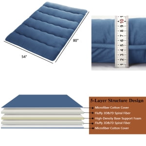 Twin/Full/Queen Size Floor Futon Mattress, 3" Thicken Roll Up Daybed Futon, Portable & Foldable Tatami Mat for Sofa Lounger, Camping, Dormitory, Yoga Sleep Nap Meditation