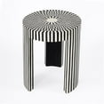 thumbnail image 2 of Butler Specialty Transitional Rimma Bone Inlay Side Table In Black And White, 2 of 18