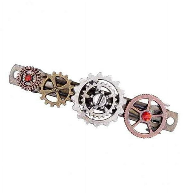 3xVintage novedad reloj engranajes mecánicos Steampunk pinza para el pelo accesorio de disfraz 3 piezas