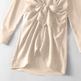thumbnail image 6 of LLYwey Long Flowy Dresses for Women Casual Soild Long Sleeve Blouse Shirts Shoulder- T-Shirt Dress New formal Dresses Beige L, 6 of 7
