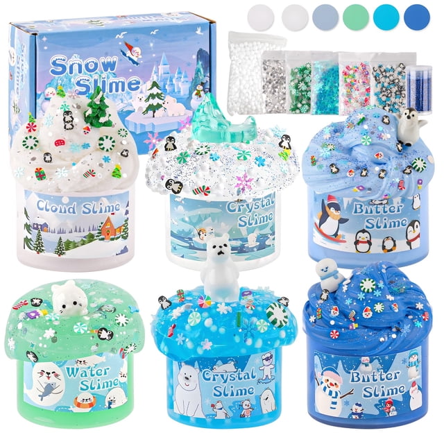 Slime LAWOHO Snow Slime Kit Cloud Butter, agua transparente, 360 ml