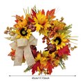 thumbnail image 6 of Tkrady Fall Wreaths for Front Door, Sunflower Autumn Wreath, Pumpkins and Burlap Bows, for Christmas Farmhouse Indoor Outdoor Outside-18", 6 of 6