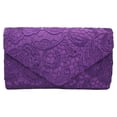 thumbnail image 1 of Women Shoulder Bag Portable Replacement Solid Color Envelope Girl Lightweight Durable Stylish Fashionable Banquet Rectangular Girls Envelope Pouch Clutches Purple, 1 of 9