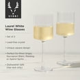 thumbnail image 3 of Viski Laurel Crystal White Wine Glasses, Stemmed Glasses, 13 oz, Set of 2, 3 of 6