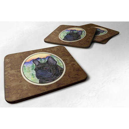 

Carolines Treasures SS8257FC French Bulldog Foam Coaster Set of 4 3 1/2 x 3 1/2 multicolor