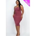 thumbnail image 6 of Curvy Fit Strapless Midi Bodycon Dress, 6 of 9