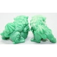 thumbnail image 5 of Feng Shui Fu Foo Dogs Guardian Lion Statue Paperweight, Pair, Green, 2 Inch, 5 of 5