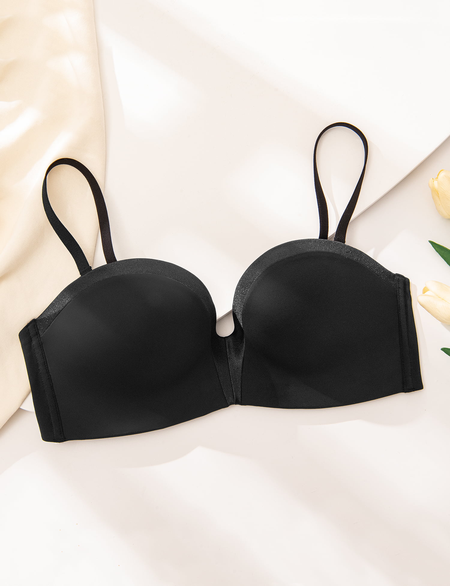 Double Scoop Divine Women's Plus Size Lift & Support Bra Inserts, Black, D/DD/E/F  Cup at  Women's Clothing store