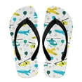 thumbnail image 2 of POLERO Girls' Sandals - Open Toe Slip On Summer Holiday Cartoon Helicopter Print Boys Thong Flip Flops with Soft Strap and Cushioned Sole Size 3, 2 of 7