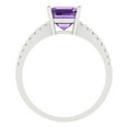 thumbnail image 4 of Solitaire with Accents Engagement Ring for Women - 2.7ct Simulated Alexandrite in 18K White Gold Promise Ring, 4 of 6