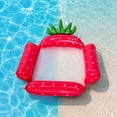 thumbnail image 6 of Pool Float,Ergonomic Inflatable Water Mattress With Built In Headrest Cup Holders And Side Storage Pockets,Foldable Heavy Duty Floating Lounge For Adult Beach Pool Leisure(Red), 6 of 8