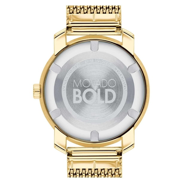 Movado Bold Gold Tone Mesh Mens Watch 3600678 Walmart