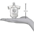 thumbnail image 5 of Old World Christmas Glass Blown Ornament White Baby One Piece (#32340), 5 of 6
