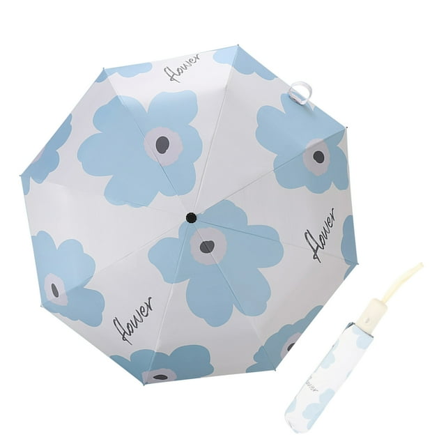 Paraguas a prueba de rayos UV, Paraguas plegable con estampado de flores Paraguas plegable a prueba de rayos UV Paraguas plegable Innovación moderna Jadeshay A