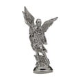 thumbnail image 2 of Figura de ángel San Miguel, artesanía, adorno religioso coleccionable de mesa Plata, 2 of 9
