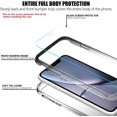 thumbnail image 4 of for iPhone XR Case Clear with Screen Protector Entire Full Body Protective 2-in-1 Shockproof Front Bumper with Anti-Yellowing Clear Phone Case for iPhone XR(Clear Black), 4 of 7