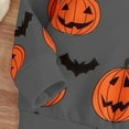 thumbnail image 5 of Mercatoo Toddler Halloween Outfit Baby Boy Girl Cute Pumpkin Bat Graphic Sweatshirt Crewneck Shirt Long Sleeve Pullover Top, 5 of 5