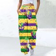 thumbnail image 2 of Ousvtion Mardi Gras Womens Joggers Funny Mask Printed Sweatpants Elastic Waist Pant Drawstring Trousers Comfy Sweatpant with Pockets Party Clothes Clearance Saving,B01-Multicolor,Medium, 2 of 4