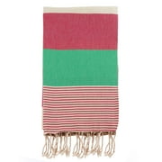 Swan Comfort 100% Organic Turkish Cotton Absorbent Beach & Bath Towel - Pink - Turquoise