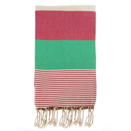 Swan Comfort 100% Organic Turkish Cotton Absorbent Beach & Bath Towel - Pink - Turquoise