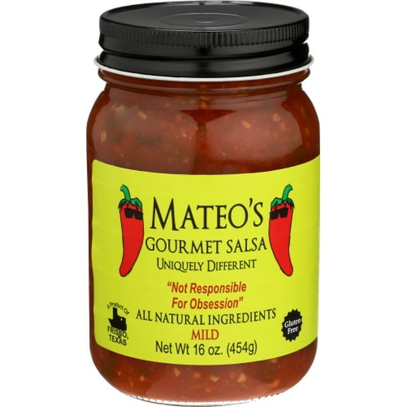 (Pack of 6) Mateo's Gourmet Mild Salsa 16 Oz