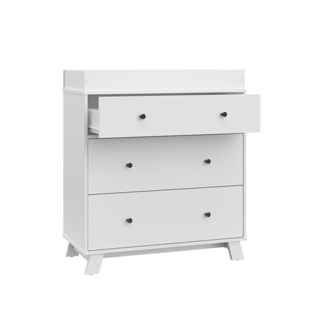 Storkcraft Beckham 3 Drawer Changing Table Dresser, White