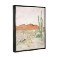 thumbnail image 3 of Stupell Industries Cactus Plants Dry Desert Scene Distant Cliffs Painting Jet Black Floating Framed Canvas Print Wall Art, Design by Lanie Loreth, 3 of 5