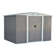 Outdoor Garden Storage Shed Weatherproof Tool Utility Backyard Lawn Shelter