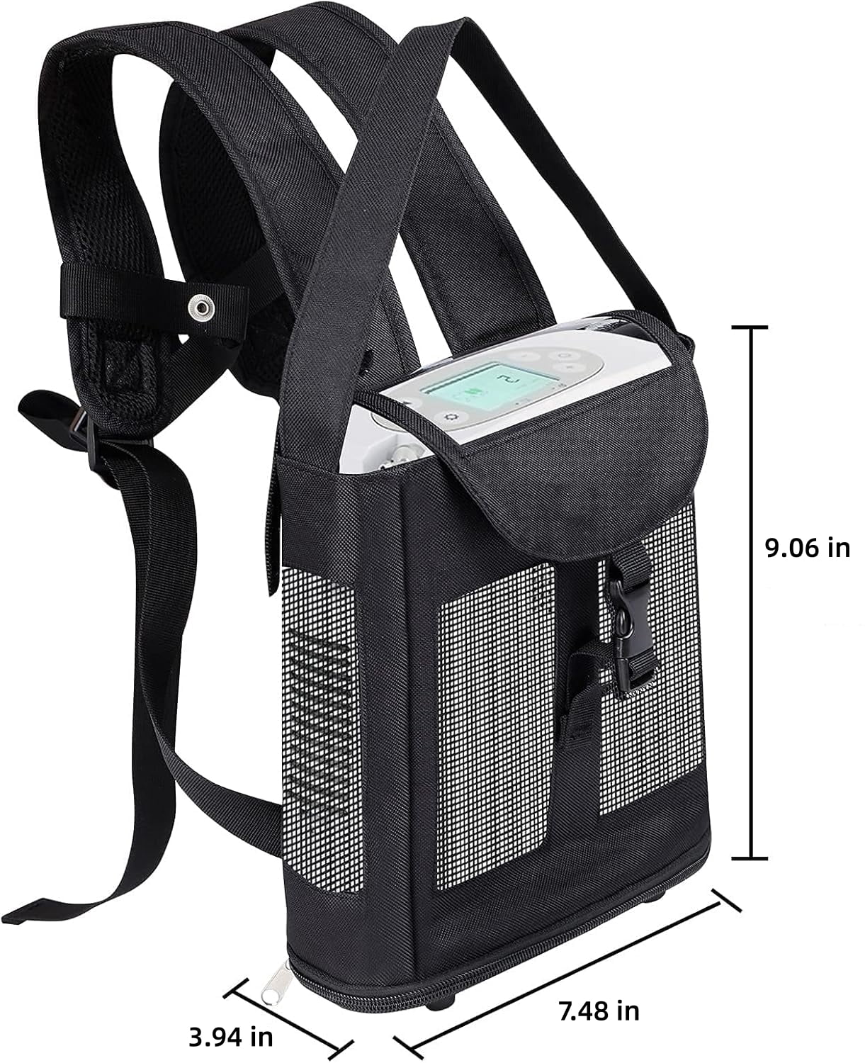 YXMEIGUO Oxygen Concentrator Backpack Fit for Inogen One G3, Portable Oxygen Machine Carrying Bag with Adjustable Shoulder Straps, Black