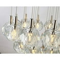 thumbnail image 3 of Bethel A FLUSHED CHANDELIER WITH HANGING CLEAR CRYSTAL BALLS, A POLISHED NICKEL FRAME, & THIN CLEAR CORDS, 3 of 3