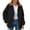 C-Black515, variant on DHFJKG Quilted Padded Jackets For Women Long Sleeve Snap Button Collared Loose Fit Lightweight Coat Versatile Outerwear