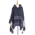 thumbnail image 4 of Poncho con capucha y estampado azteca bohemio para mujer con borlas, 4 of 5