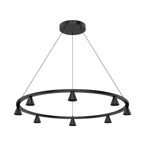 CH19933-BK-Kuzco Lighting-Dune - 41W LED Chandelier-3.13 Inches Tall and 33.25 Inches Wide-Black Finish