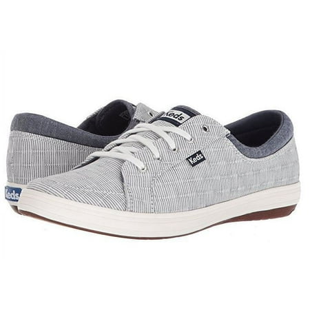 Keds Ladies' WF58207 Vollie II Railroad Sneakers- STRIPED BLUE