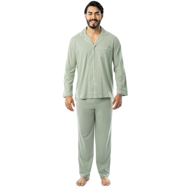 Set de pijama Fruit of the Loom para hombre, jersey de punto verde
