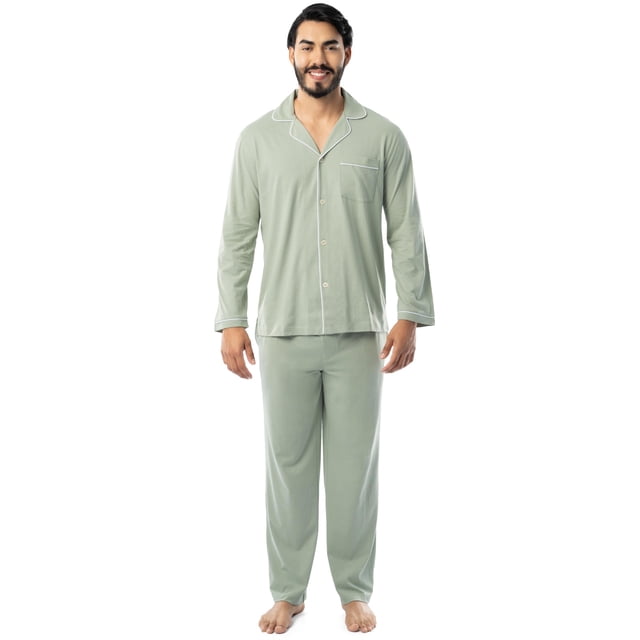 Set de pijama Fruit of the Loom para hombre, jersey de punto verde