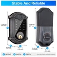 thumbnail image 5 of Fingerprint Traditional Style With 2 Cards BLE TouchScreen Smart Lock, Strong Water Proof IP56, Humid Climate Suitable, Stable Unlock, Highlight BackLight, Easy To Install, Delayed Auto Lock, 5 of 10
