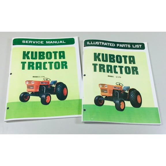 Kubota L175 Tractor Service Repair Manual Parts Catalog Shop Set Workshop
