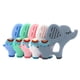 thumbnail image 2 of Juguetes para la dentición con diseño de elefante para bebés de 3 a 12 meses, mordedores de silicona con soporte para cuentas de alivio y clips para chupete, para niños y niñas, color blanco WD.WDQZL electrónico, 2 of 4