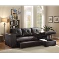 thumbnail image 5 of ACME Lloyd Black Faux Leather Sectional Sofa with Sleeper, 5 of 5