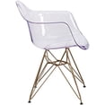 thumbnail image 6 of Transparent Side Chair with Arms and Gold Base$$Furniture, 6 of 9