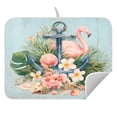 thumbnail image 5 of Ryvnso Flamingo Tropical Anchor Dish Drying Mat for Kitchen Countertop 16x18 Small Dish Pad Drainer Rack Dish Sink Mats, 5 of 7