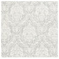 thumbnail image 2 of SAFAVIEH Abstract Constantine Damask Wool Area Rug, Ivory/Gray, 6' x 6' Square, 2 of 11