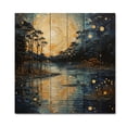 thumbnail image 3 of Designart "Reflections of Serenity Tranquil Blue River III" Lakes & Rivers Print on Natural Pine Wood, 3 of 5