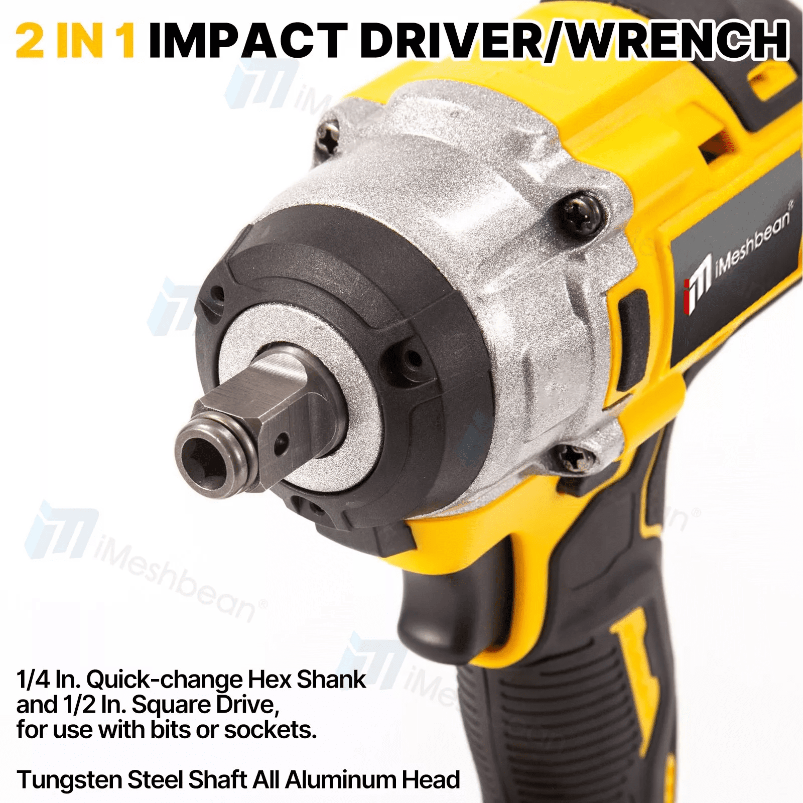 iMeshbean 21V 800N.m Cordless 1/2 in. Impact Wrench Kit with 5.5 Ah Battery & Charger