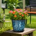 thumbnail image 2 of 12 inch Extra Large Plant Pots, Round Ceramic Planter with Drainage for Indoor Trees & Tall Plants, Modern Housewarming Gift, Blue Glaze, 2 of 7
