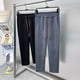 thumbnail image 2 of Pantalones elásticos cómodos de color sólido casuales, pantalones casuales suaves de seda de leche para hombres, 2 of 4